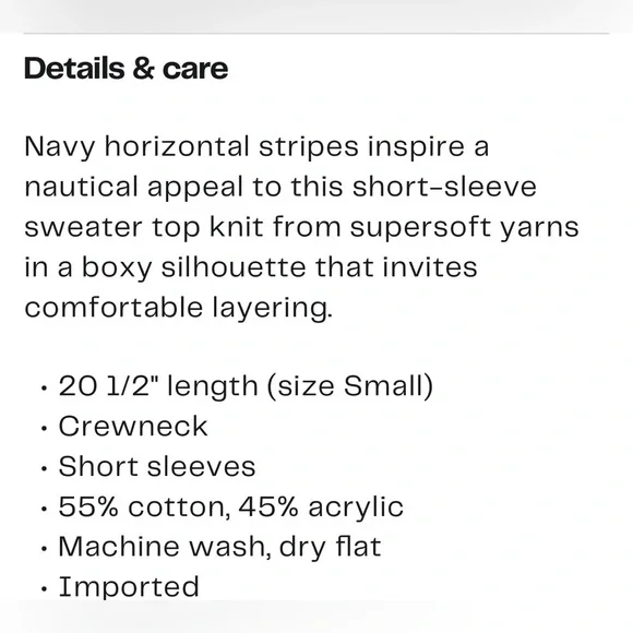 Vigoss Short Sleeve Nautical Stripe Sweater. Size L - Picture 4 of 13